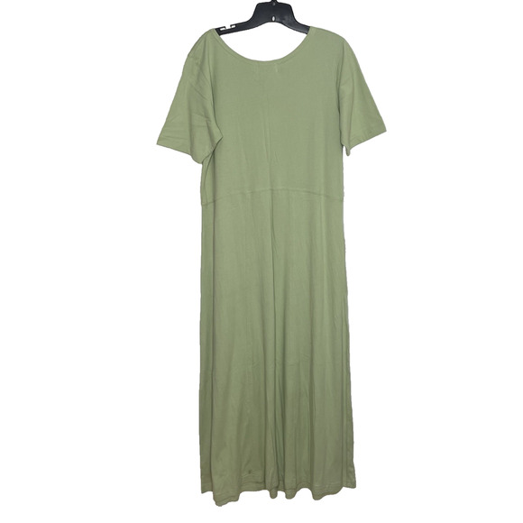 NWT Vintage Maxi Dress Green Cotton Size M Patchwork Block Print Boho Hippie Art - Picture 2 of 12